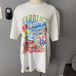 BRIDEMERCH Honeymoon Oversized Graphic Tee, S/M